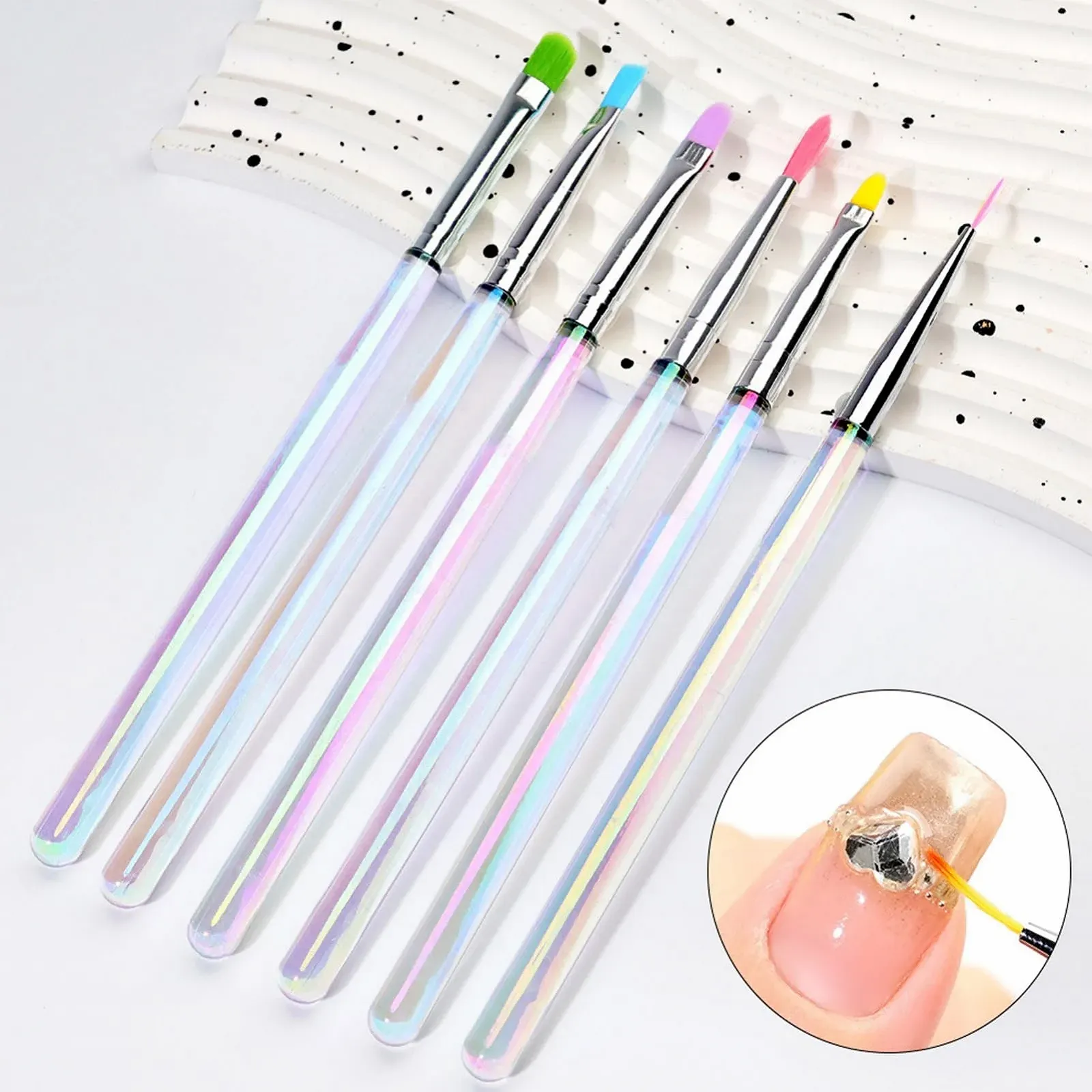 Набор кистей для ногтей Nail Point Pen для дотса и рисования гель-лаком, фото №2