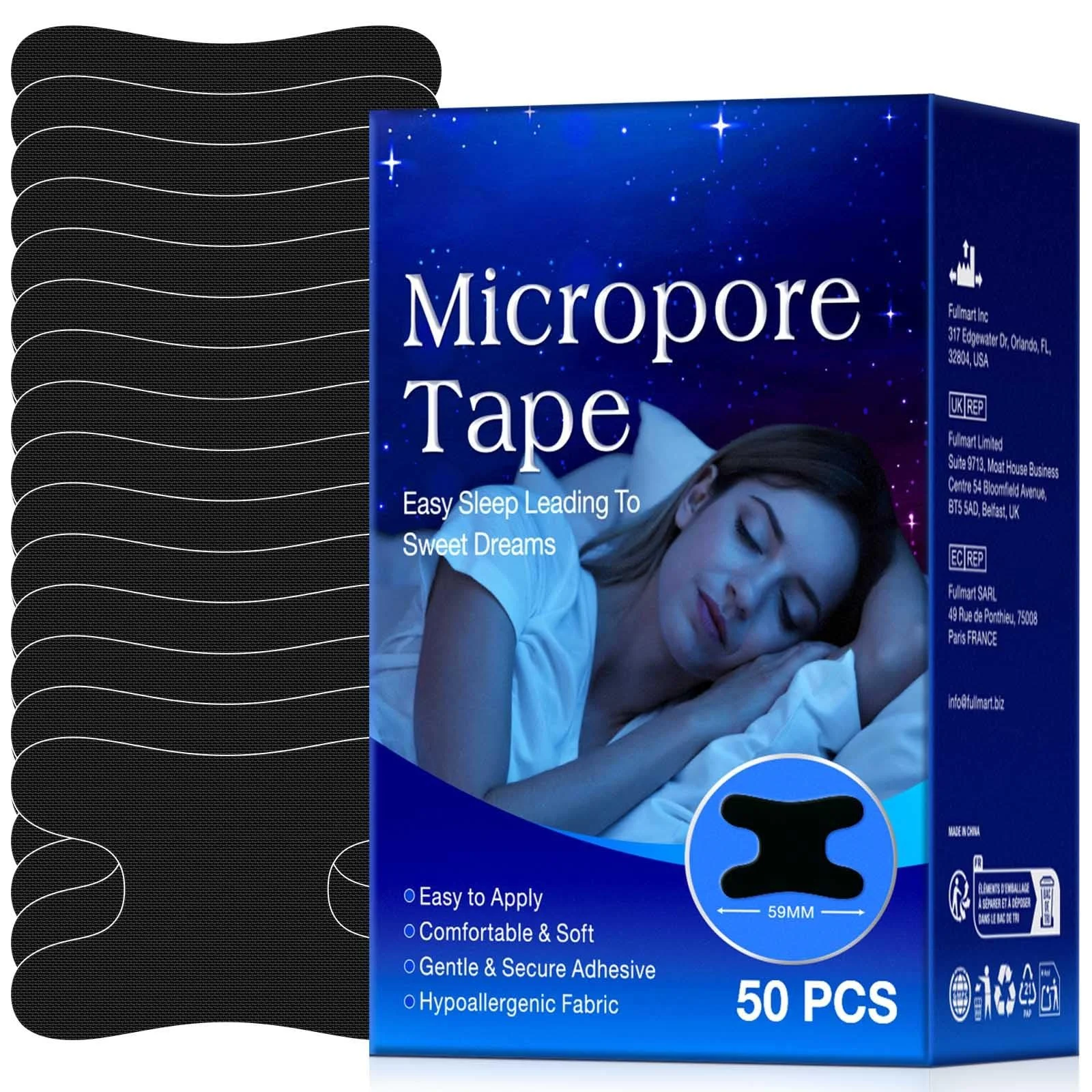 Полоски для рта эластичные Pickstar для сна против храпа, 50 штук, фото №1 Полоски для рта эластичные Pickstar для сна против храпа, 50 штук, фото №1