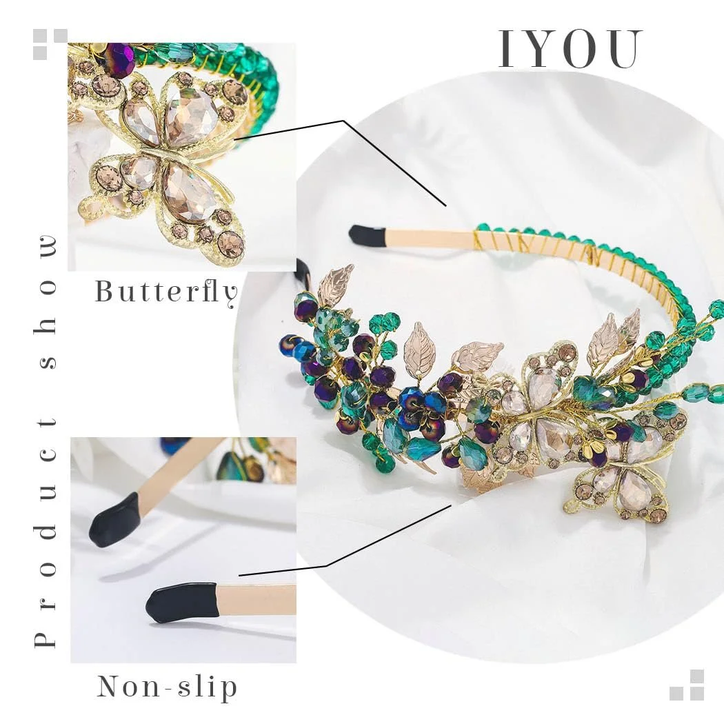 Обруч IYOU Весільний для Нареченої Зелений, фото №4