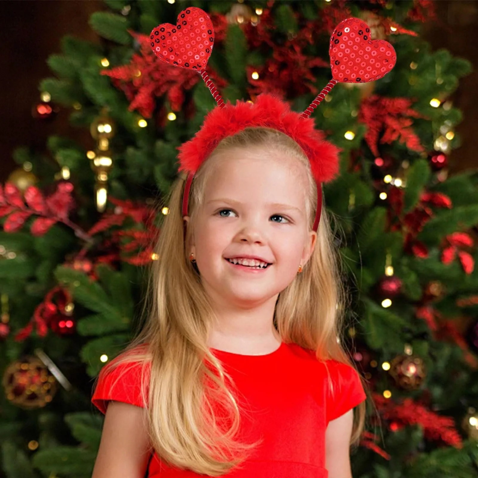 Обруч для волосся Серце Червоний, фото №6