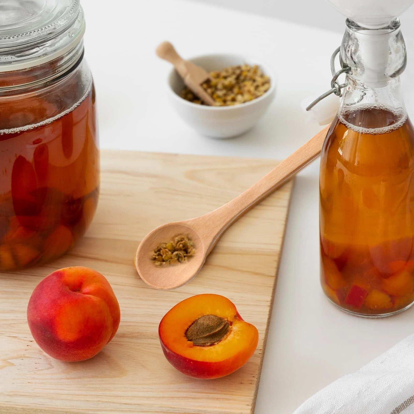 Ложка Деревʼяна для Супу з Довгою Ручкою 13 cm, Паковання 8 шт., фото №5