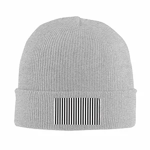 Вязаная шапка JBYJBX Осень-Зима Черно-белая synthetic.ua - Фото 1