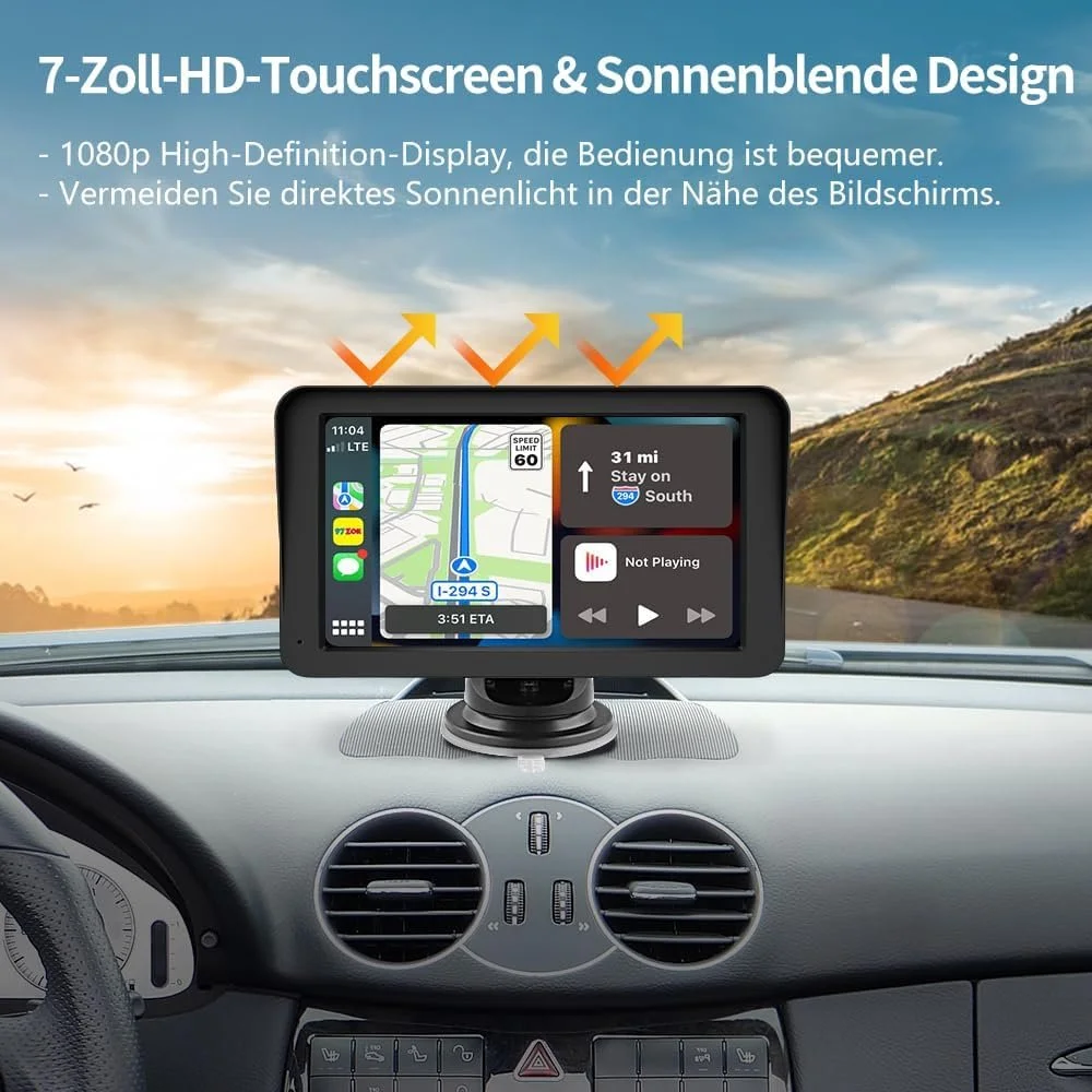 Автомагнітола AWESAFE / 7" / Сенсорна / Apple CarPlay / Android Auto / Bluetooth / USB / AUX / SD slot, фото №5 Автомагнітола AWESAFE / 7" / Сенсорна / Apple CarPlay / Android Auto / Bluetooth / USB / AUX / SD slot, фото №5