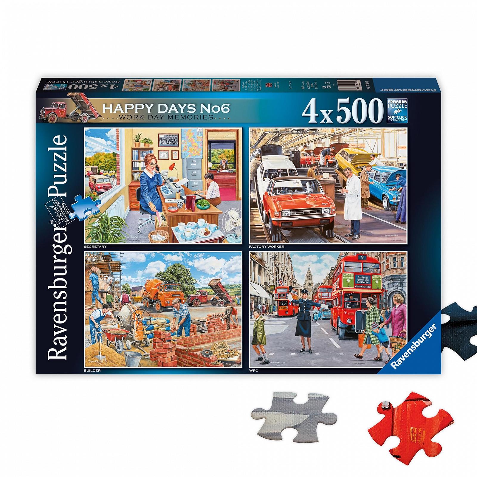 Пазл Ravensburger Happy Days No 6 Work Day Memories 4 x 500 деталей, фото №1 Пазл Ravensburger Happy Days No 6 Work Day Memories 4 x 500 деталей, фото №1