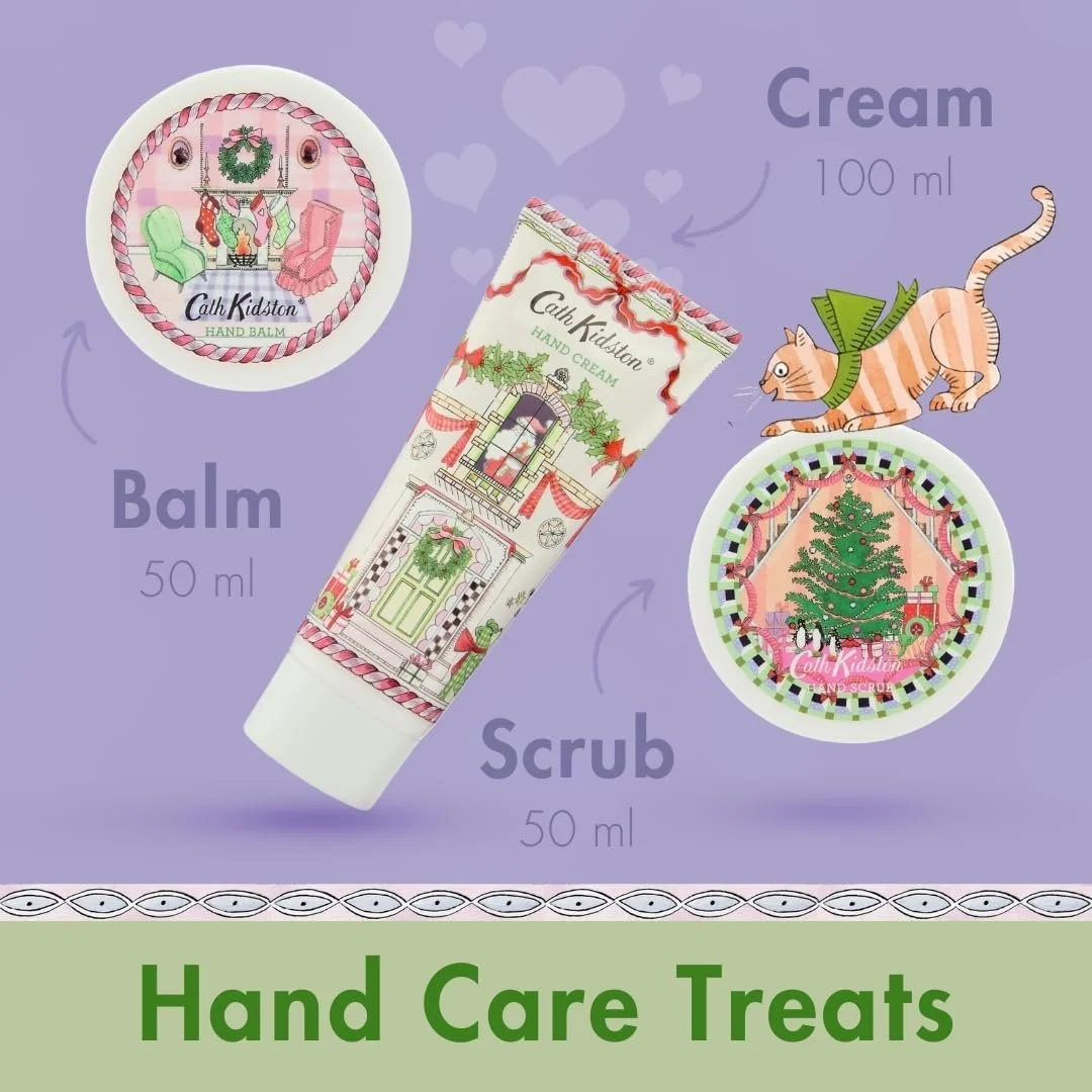 Крем для рук Cath Kidston 100 мл, Лосьон для тела, Скраб для рук, Бальзам для рук 3 x 50 мл и Мешочек с солью для ванн 3 x 20 г, Набор для ухода за телом в жестяной банке, Дорожный размер, Веганский, фото №7