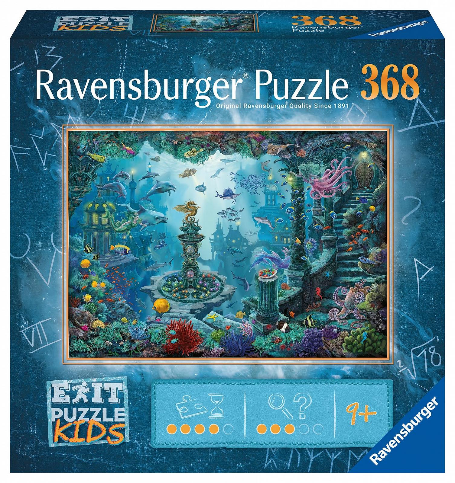 Детский пазл Ravensburger EXIT Puzzle Kids 13394 В подводном королевстве 368 элементов от 9 лет, фото №1