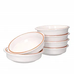 Набір форм для запікання MamboCat Cazuela Ille 6 шт. 16,5 см 300 мл Круглі Керамічні Білі глазуровані - Фото 1