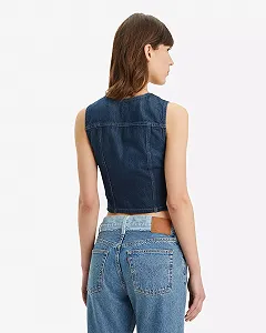 Жіночий корсетний топ LEVIS BELLA DENIM CORSET Dark Side Scrape - XS synthetic.ua - Фото 1