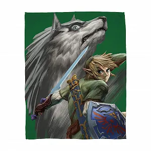 Покривало Familando велика м'яка Zelda флісова 160 x 200 см Зелений/Сірий - Фото 1