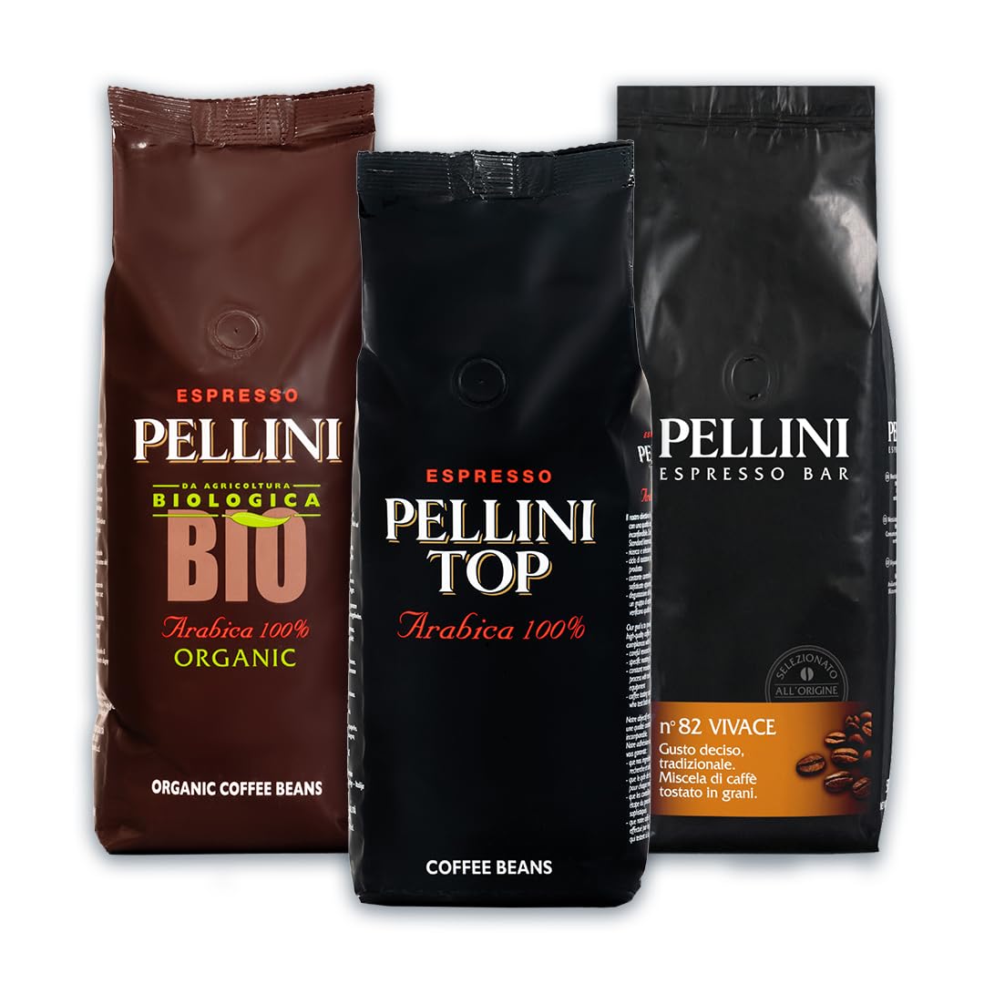Кава в зернах Pellini Набір для дегустації Top, Organic, Vivace, 3 упаковки по 500 г (1,5 кг), фото №1