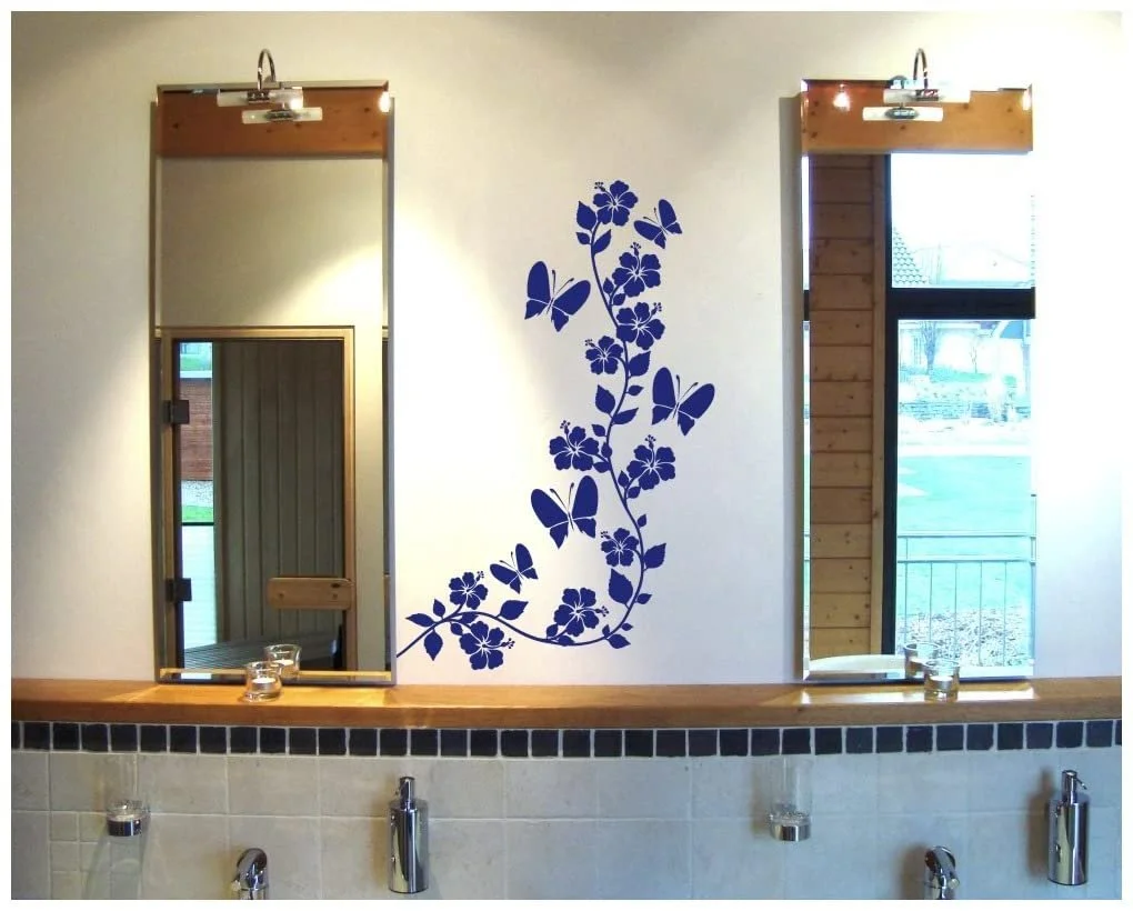 Наклейка на стену Samunshi Цветочная ветвь 51 x 80 см Светло-коричневая, фото №3