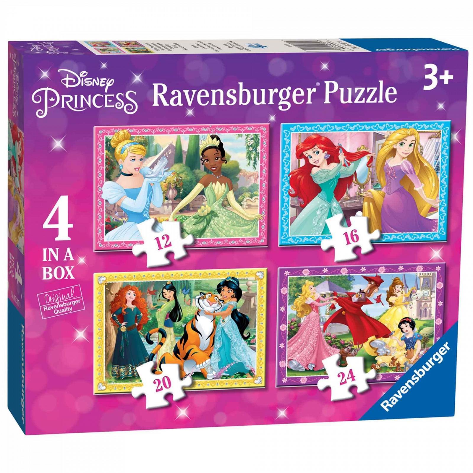 Пазл Ravensburger Disney Princess 4 in a box 12, 16, 20, 24 элементов, фото №1 Пазл Ravensburger Disney Princess 4 in a box 12, 16, 20, 24 элементов, фото №1