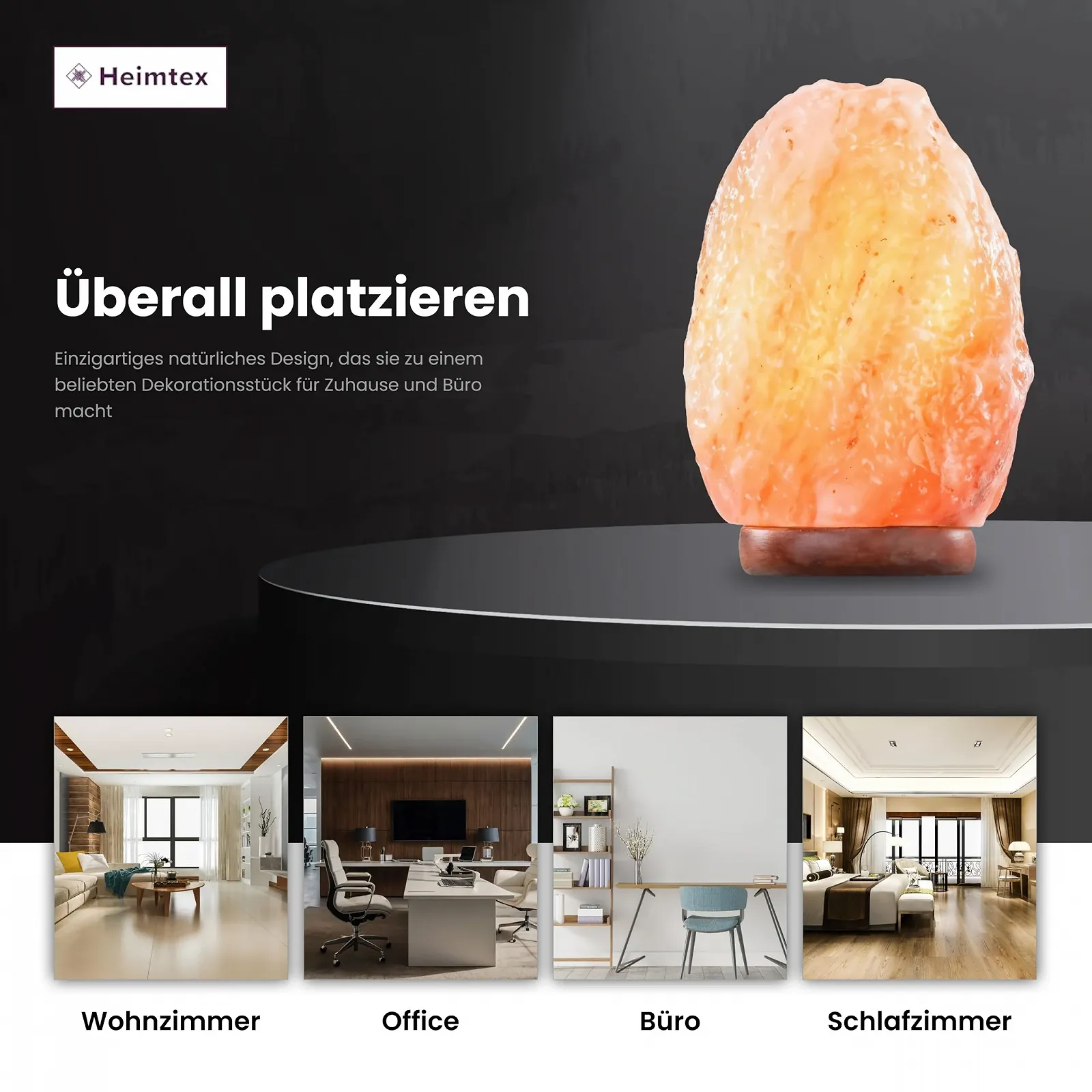 Настільна лампа соляна USB LED Pakistan Salt Series зі зміною кольору натуральна форма, фото №4