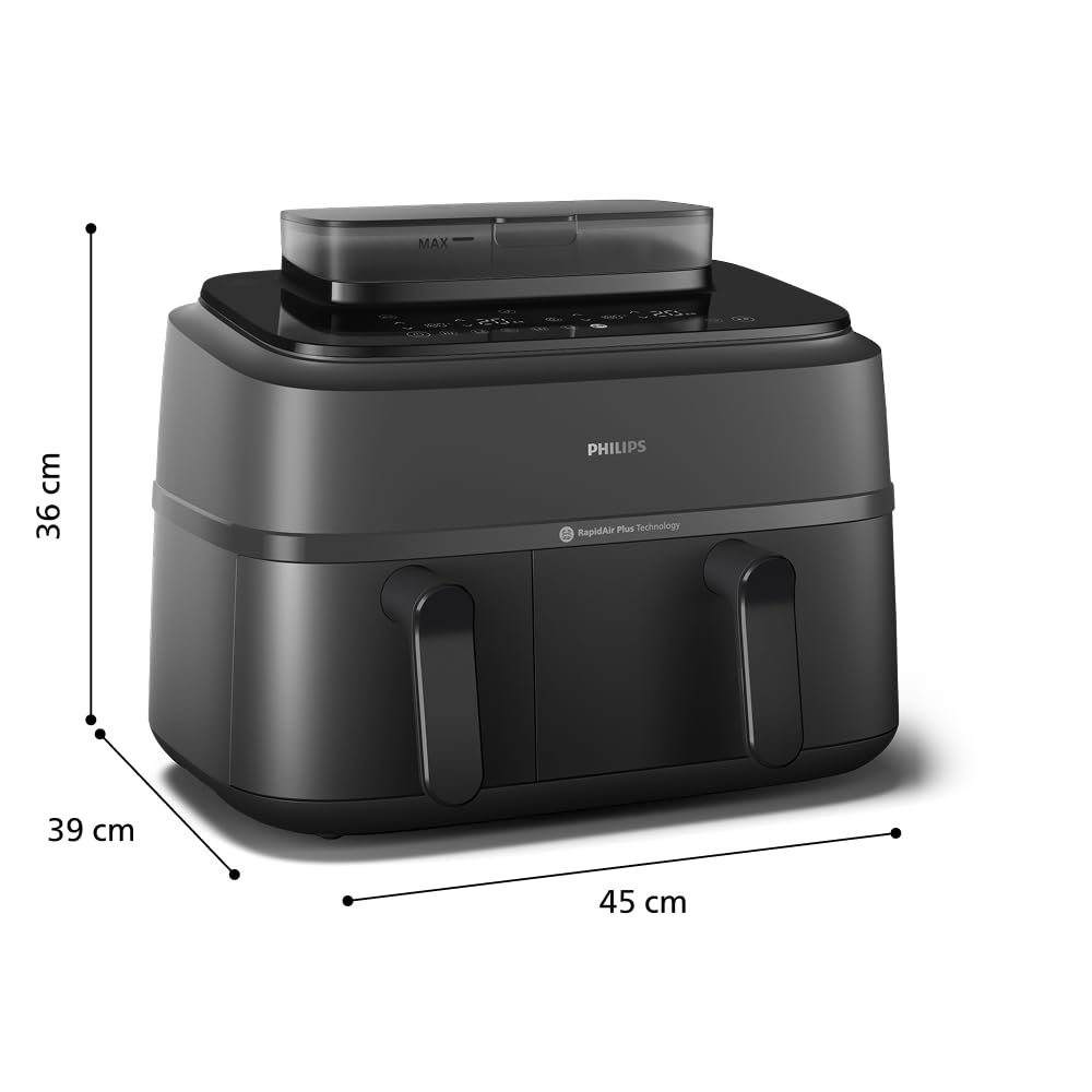Мультипіч Philips 5000 Series NA550/00 з функцією пароварки 2 кошики 9 л (3 л+6 л) RapidAir Plus, фото №15 Мультипіч Philips 5000 Series NA550/00 з функцією пароварки 2 кошики 9 л (3 л+6 л) RapidAir Plus, фото №15