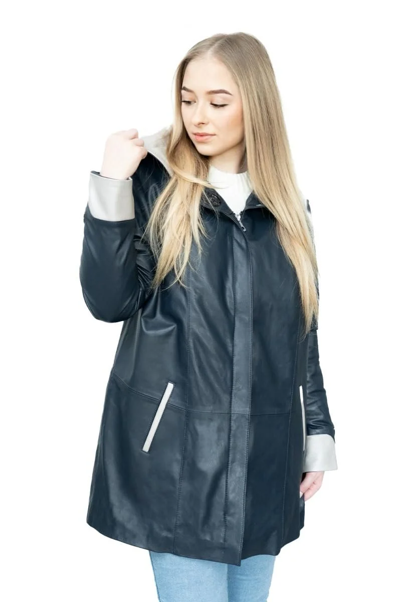 Кожаное пальто AMY Женское, фото №8