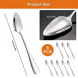 Набір з 8 фруктових ложок з нержавіючої сталі synthetic.ua - Фото 1