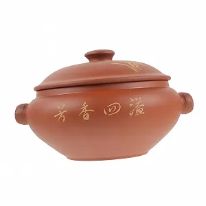 Пароварка керамическая с крышкой традиционный стиль универсальная для мяса курицы и супа - Фото 1