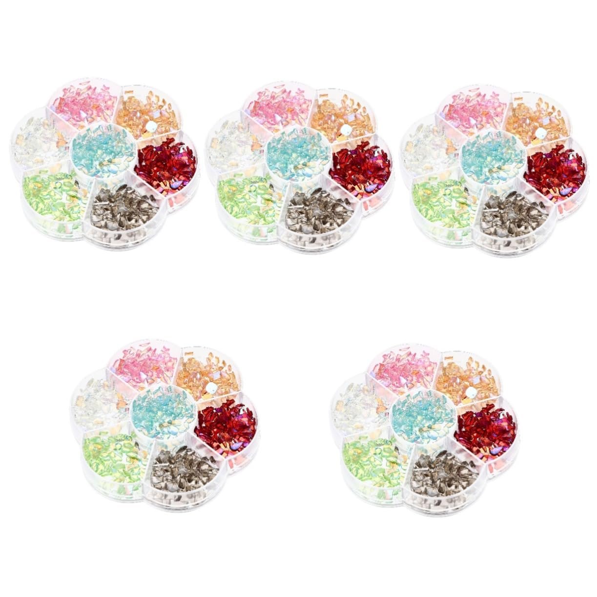 Прикраси для нігтів FRCOLOR 5 коробок Модні орнаменти з дорогоцінним камінням, фото №1