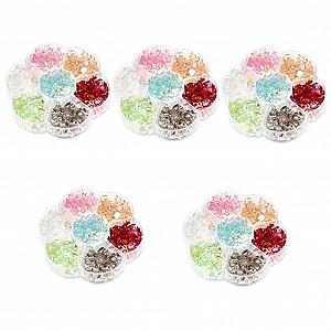 Украшения для ногтей FRCOLOR 5 коробок Модные орнаменты с драгоценными камнями для дома и ногтевой студии - Фото 1