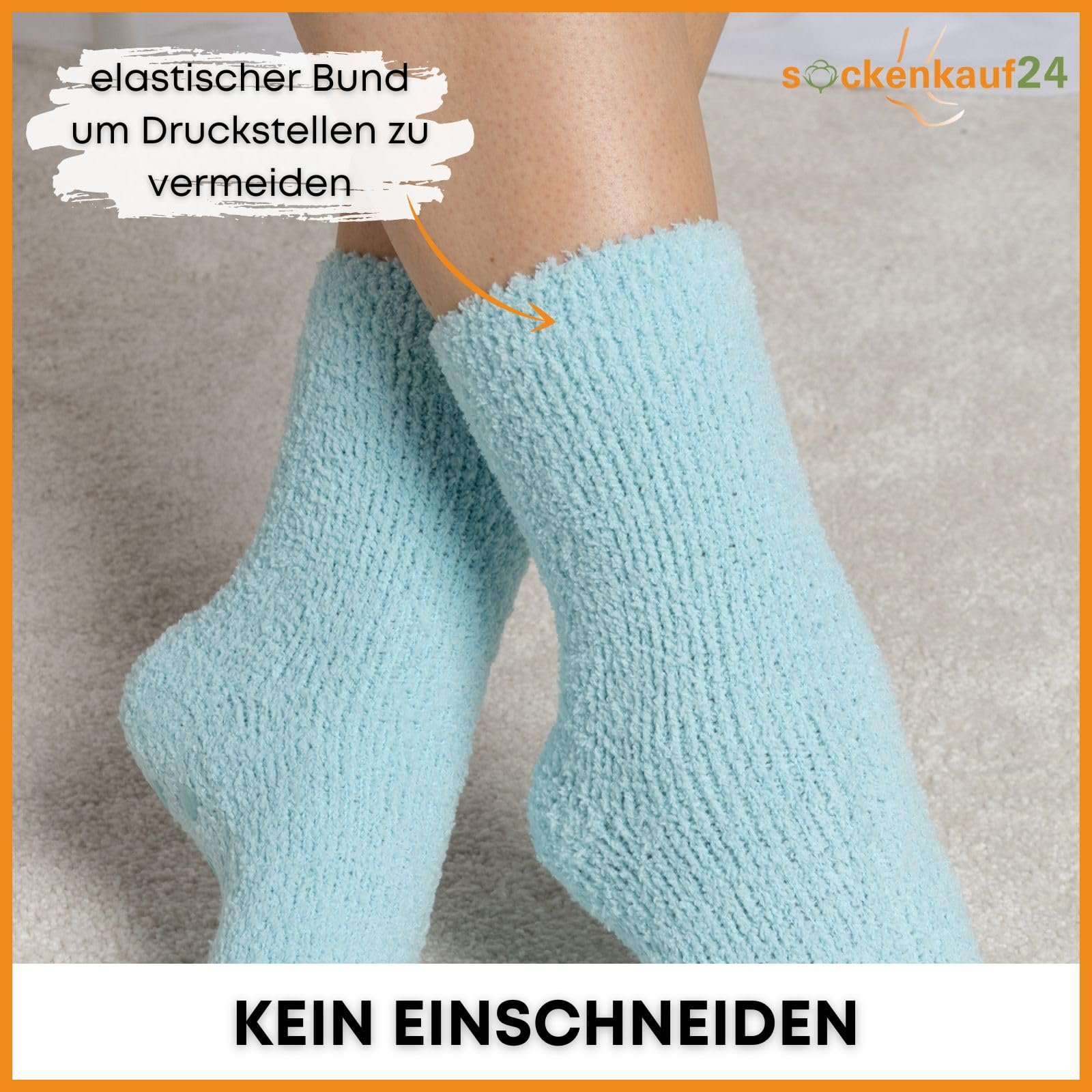 Шкарпетки з ABS sockenkauf24 Теплі Нековзкі Жіночі (6 пар), фото №5