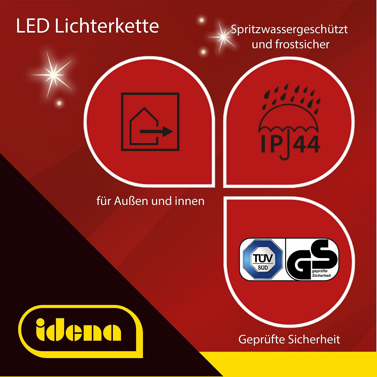 Гирлянда LED Idena 31805, 200 LED, ультра теплый белый, фото №6
