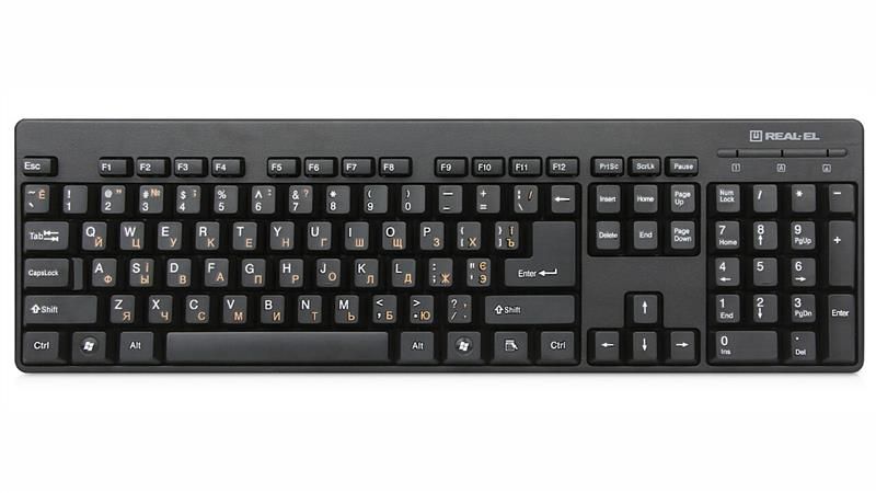 Комплект клавіатура миша REAL-EL Standard 503 Kit Black USB UAH EL123100022, фото №2