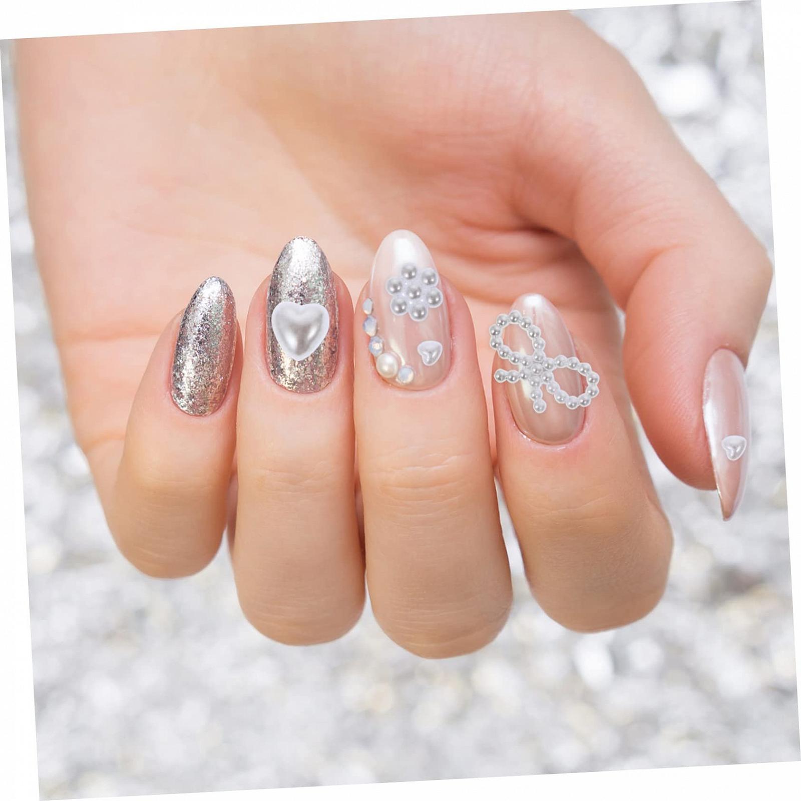 Перлини для нігтів Housoutil Стереоскопічні, аксесуари для саморобного манікюру на пальцях, легко наносити, довговічні, фото №8