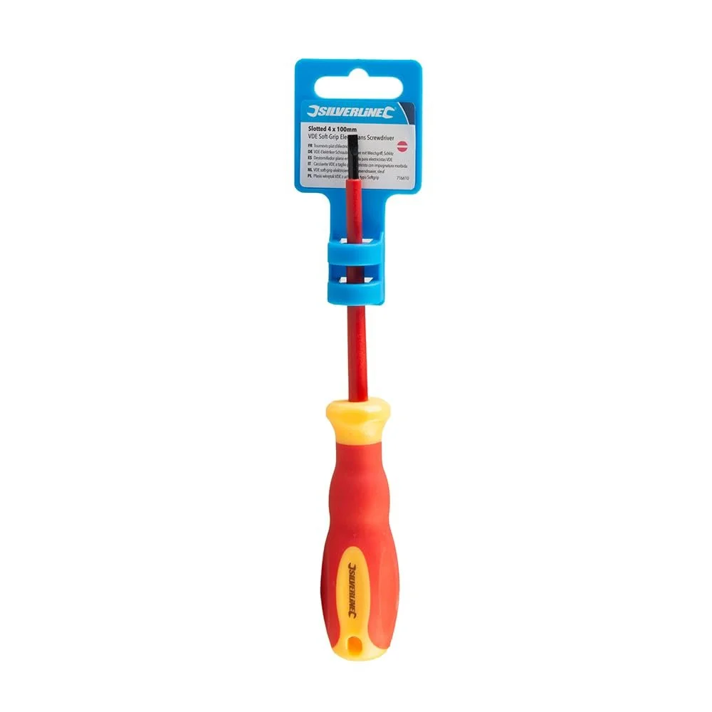 Викрутка діелектрична шліцьова Silverline 716610 VDE 0.8 x 4 x 100 мм, фото №2