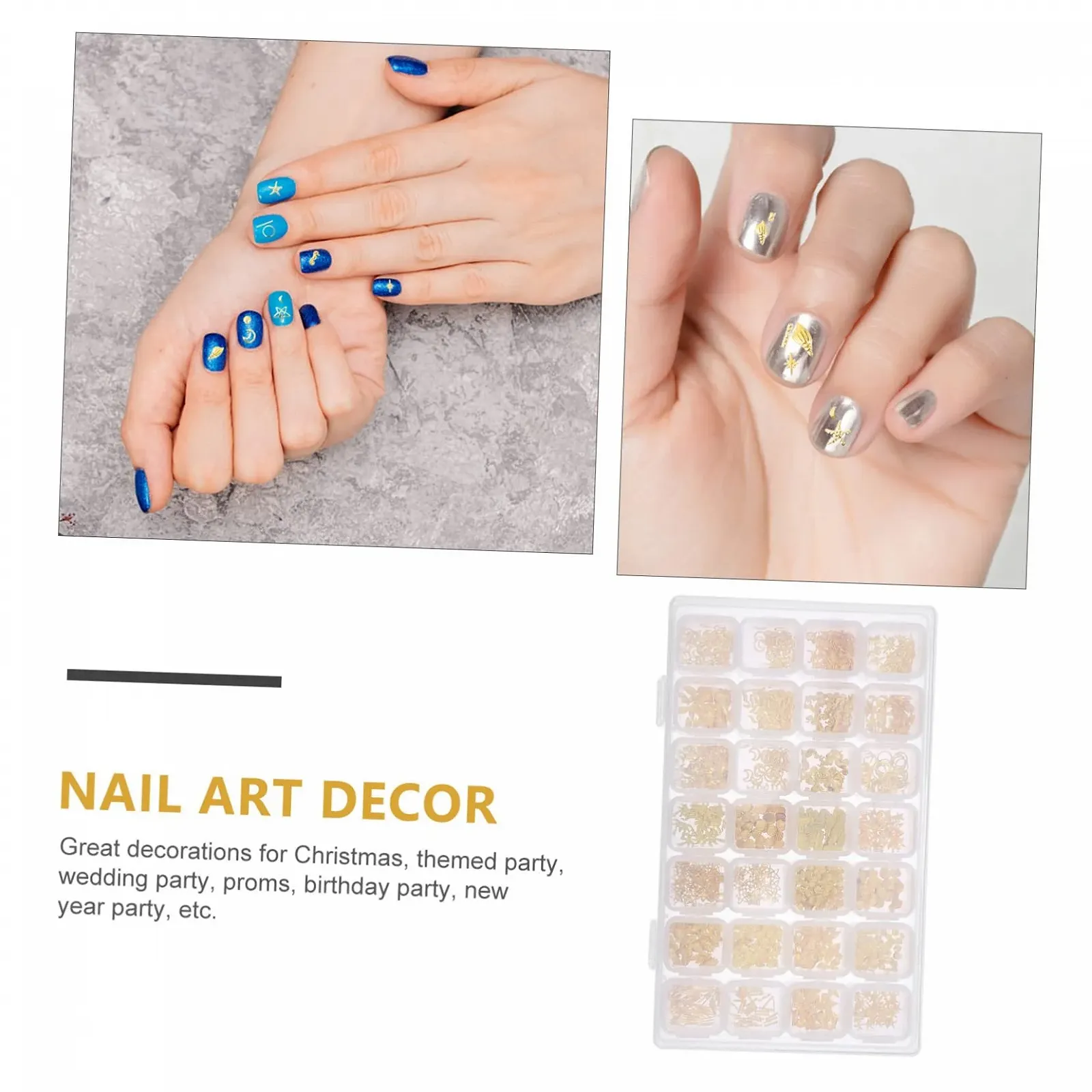 Прикраса для манікюру NOLITOY DIY, аксесуари у вигляді зірок і місяців, фото №5