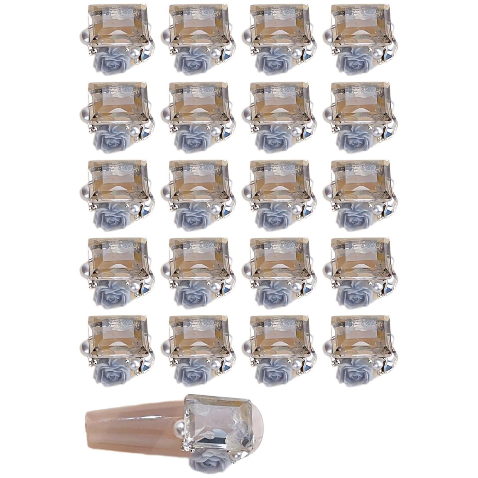 Стрази Квіткові Прямокутні Різнокольорові 4 шт, фото №6