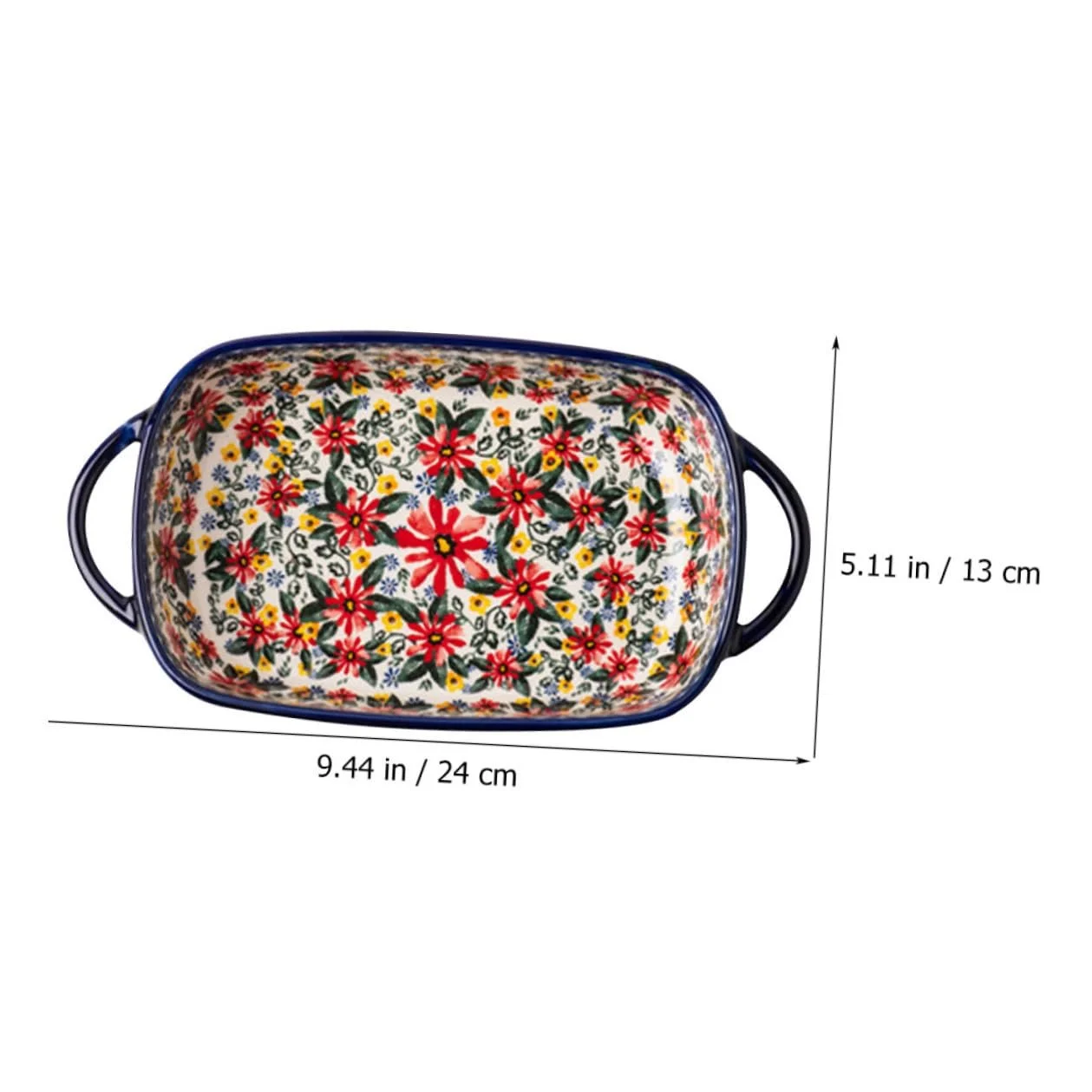 Форма для запекания DECHOUS Прямоугольная керамическая с ручками термостойкая, фото №5