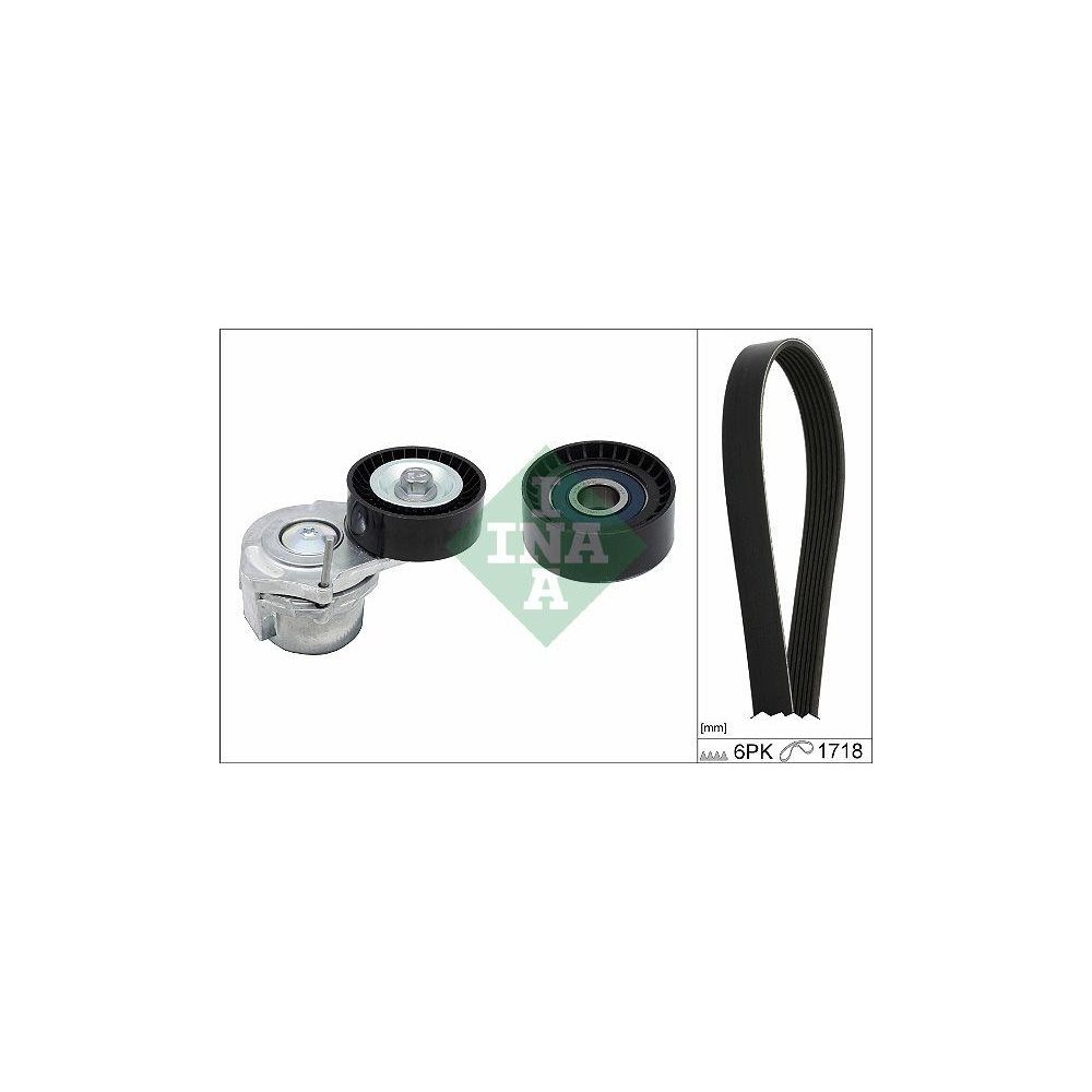Комплект поликлинового ремня INA 529 0312 10 для OPEL VAUXHALL CHEVROLET, фото №1