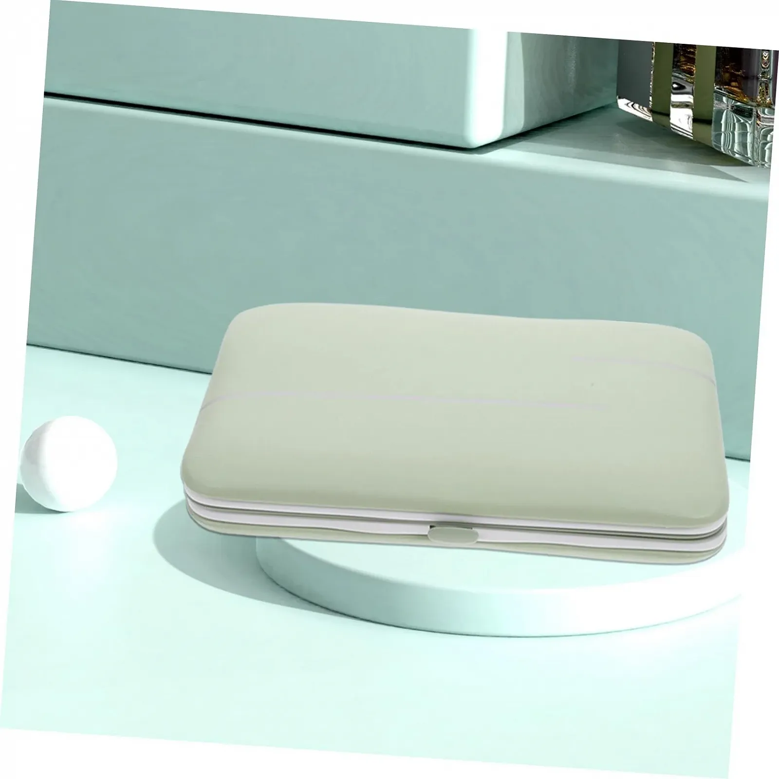 Набор маникюрный CALLARON 18 предметов, из нержавеющей стали, зеленый, фото №6