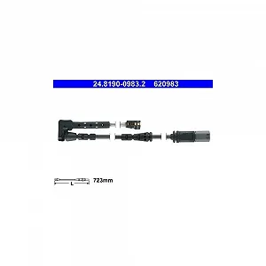 Датчик износа тормозных колодок ATE 24.8190-0983.2 для BMW, передний мост - Фото 1