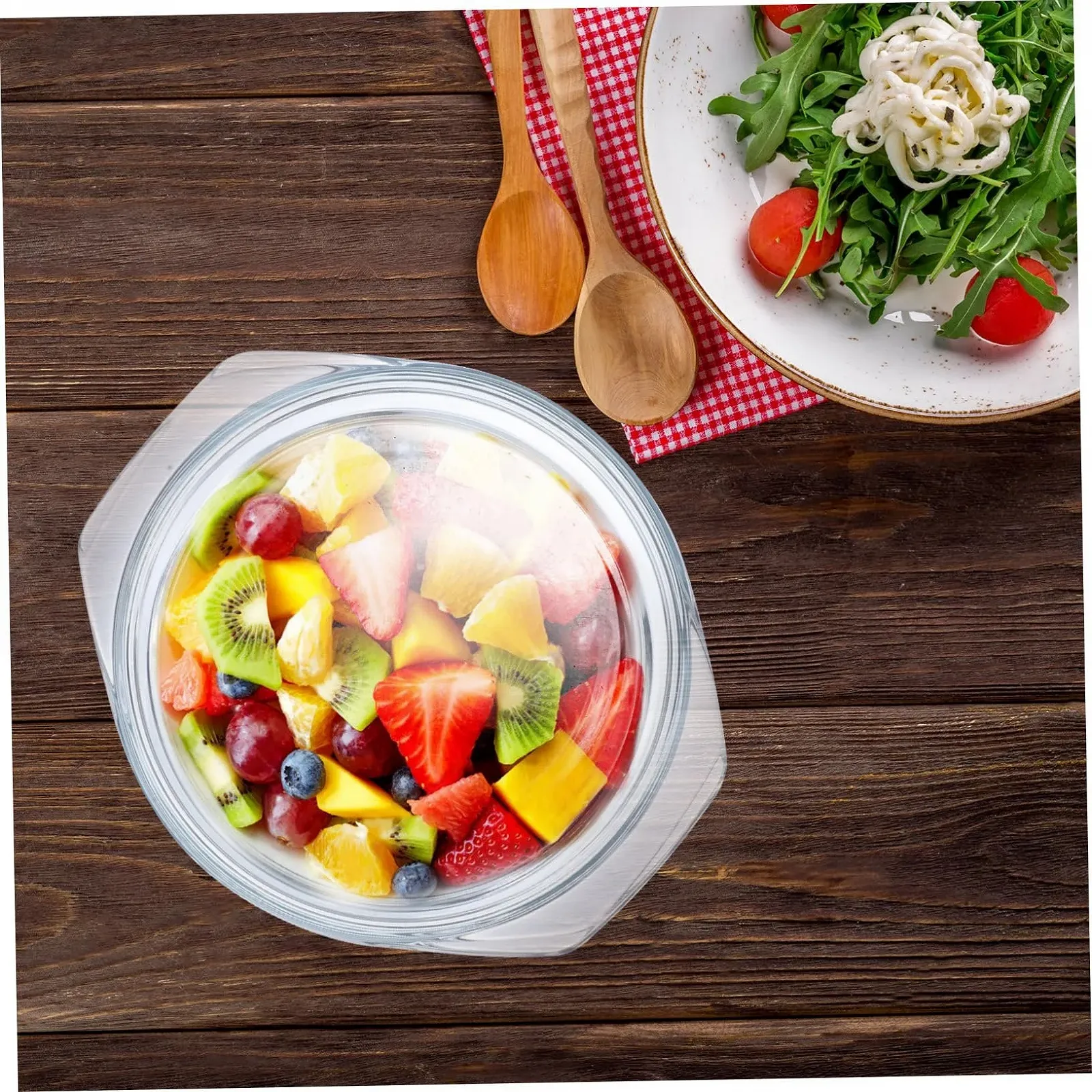 Форма для запікання Sosoport скляна з кришкою термостійка прозора, фото №7