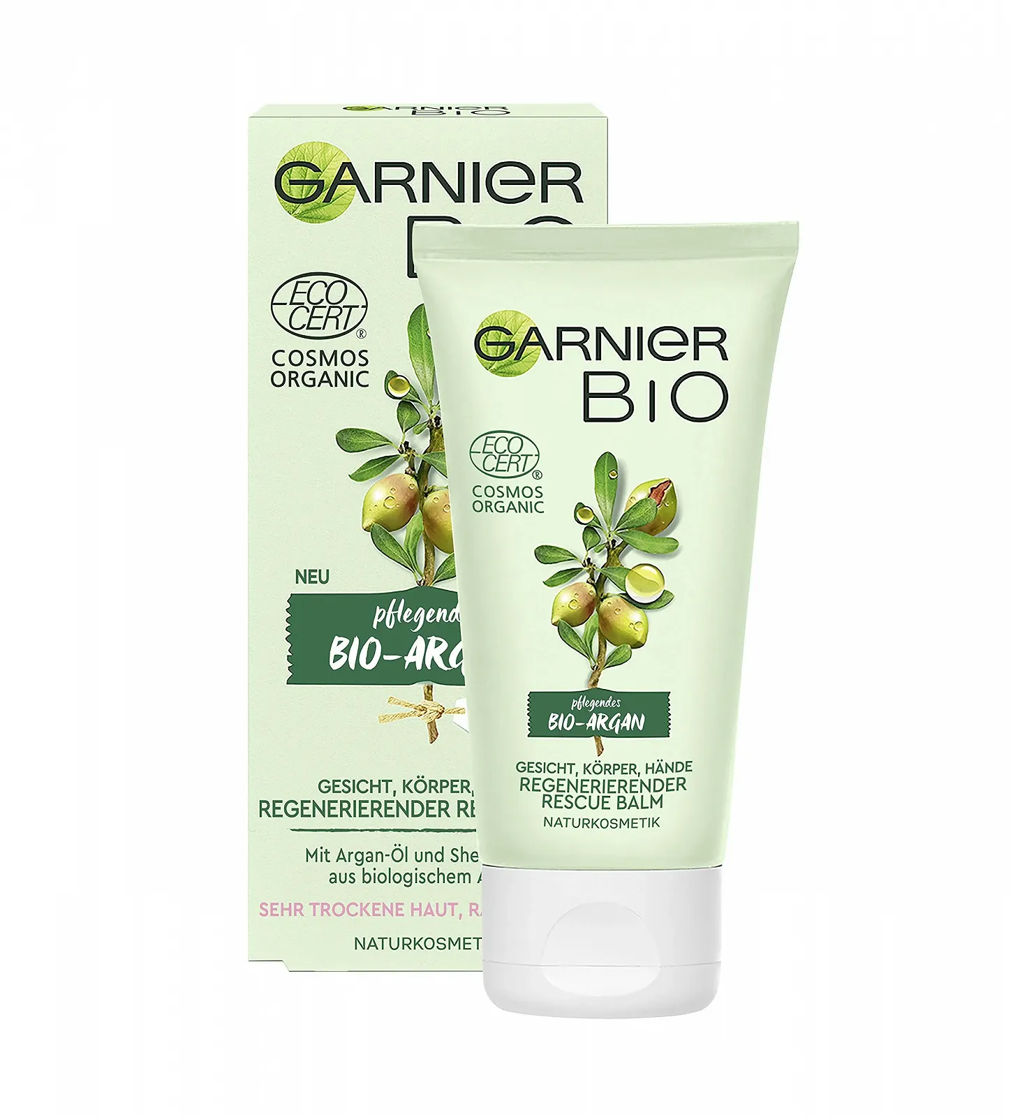 Бальзам Garnier Organic Regenerating Argan Rescue, натуральная косметика, крем для ухода за руками с аргановым маслом и маслом ши, 50 мл, фото №1