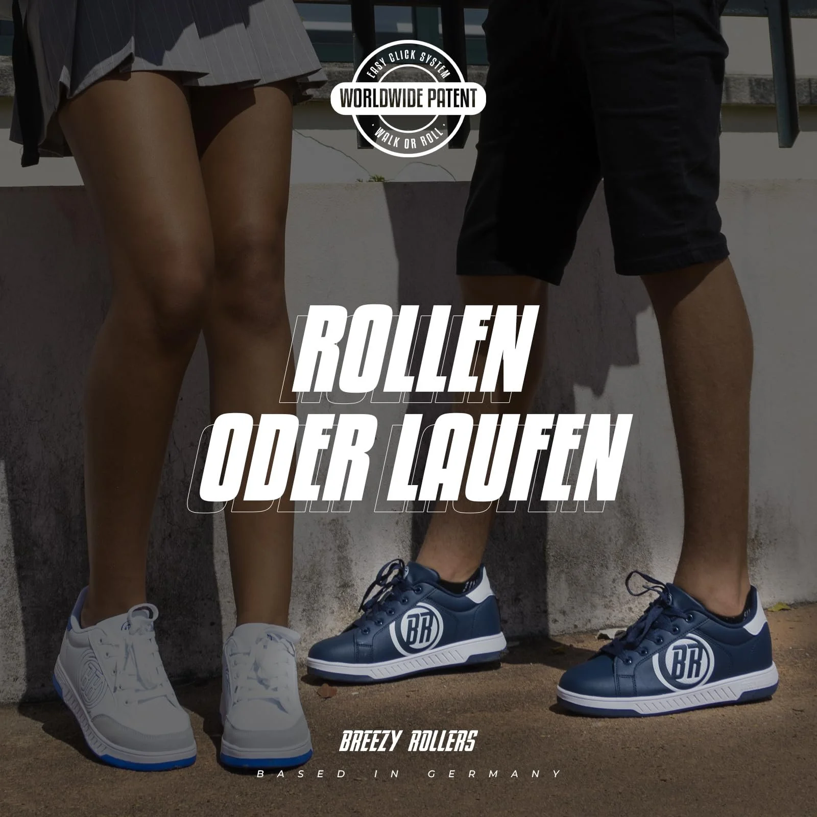 Роликовые кроссовки BREEZY ROLLERS Для детей, Детские роликовые кроссовки, От детской уличной обуви до роликовых коньков за несколько секунд, Запатентованная система Click, Кроссовки с колесами для девочек и, фото №6