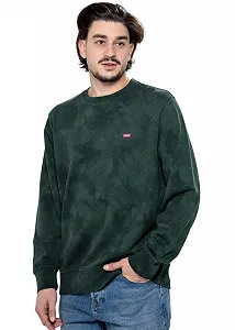 Мужской свитшот Levi's The Original Housemark Crew в свежем оттенке Python Green Regatt - S - Фото 1