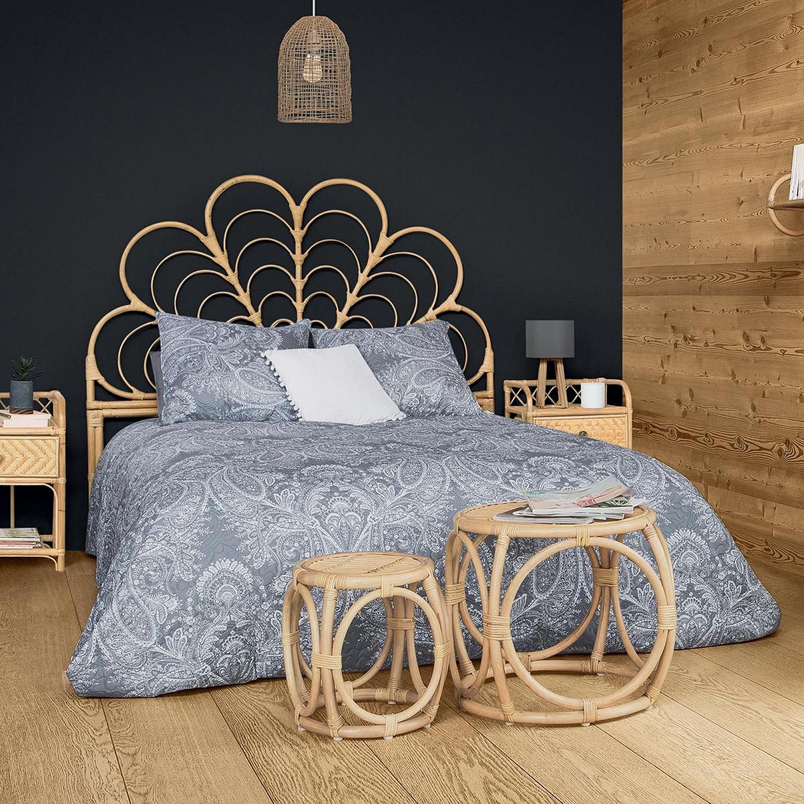 Покрывало с наволочками Большой размер Романтический стиль Серый и белый, фото №3