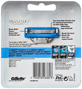 Лезвия для бритвы Gillette Mach3 Turbo 4 шт. synthetic.ua - Фото 1
