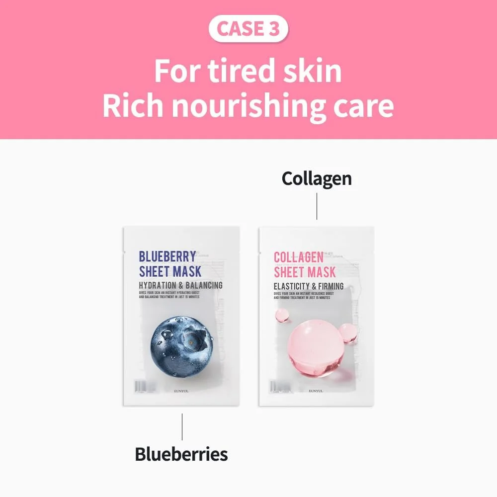 Маска для лица Eunyul Purity Leaf Pack 8 Types 22 мл x 8 шт, фото №6