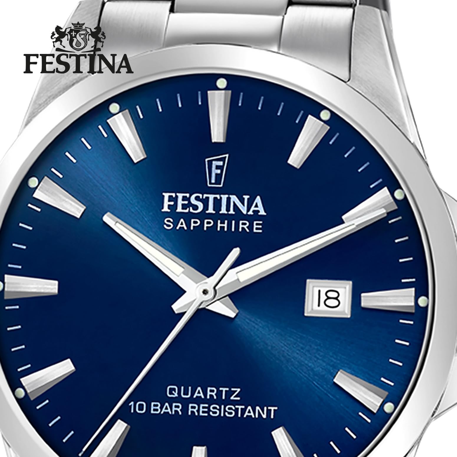Годинник Festina F20024/3 чоловічий срібний з сріблястим браслетом, фото №2