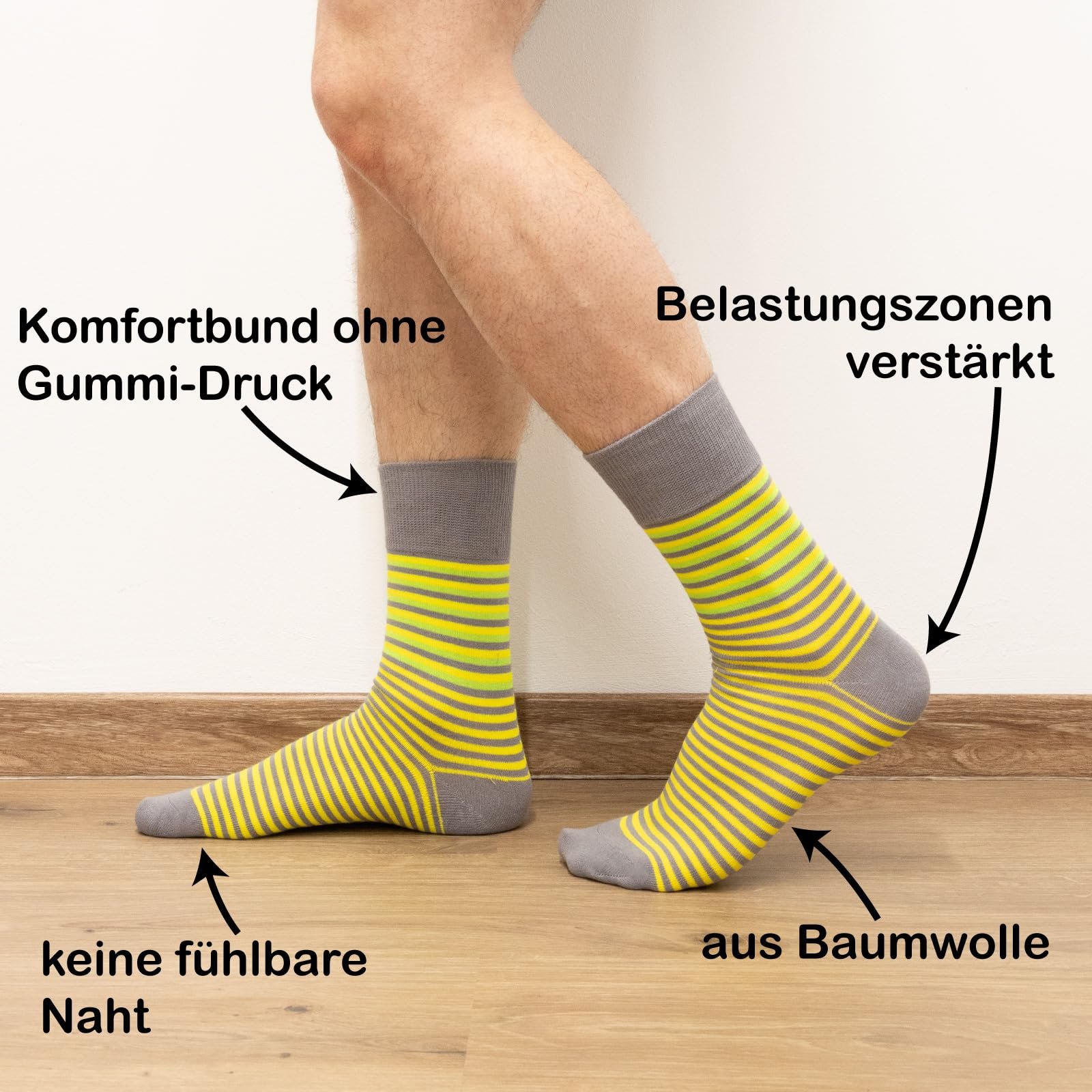 Полосатые носки хлопковые разноцветные, фото №2