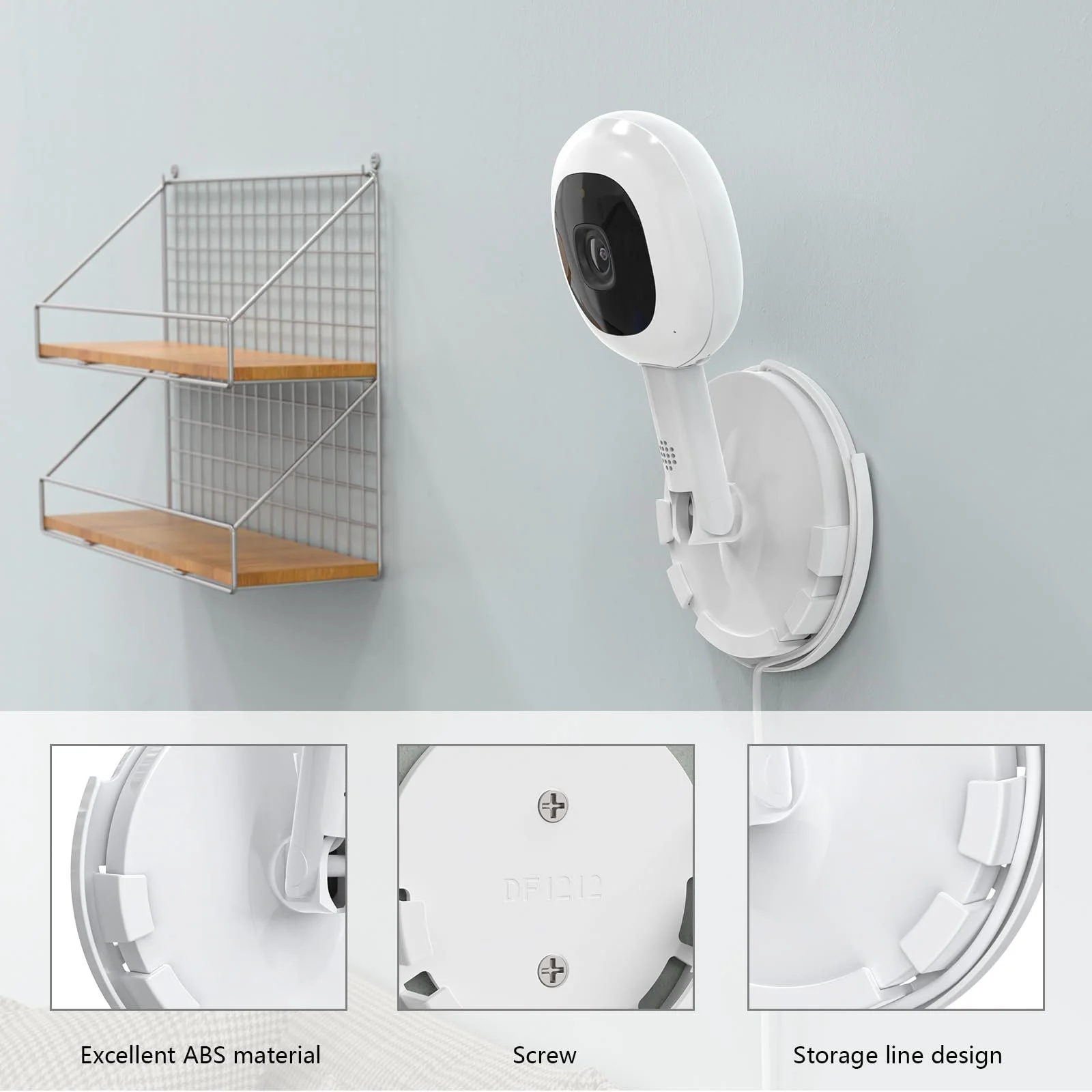 Настінне кріплення Nanit Smart Pro Smart Baby Monitor & Flex Duo клейове без інструментів, фото №4