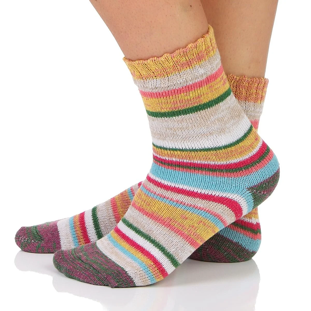 Жіночі та дитячі шкарпетки теплі норвезькі панчохи, фото №3