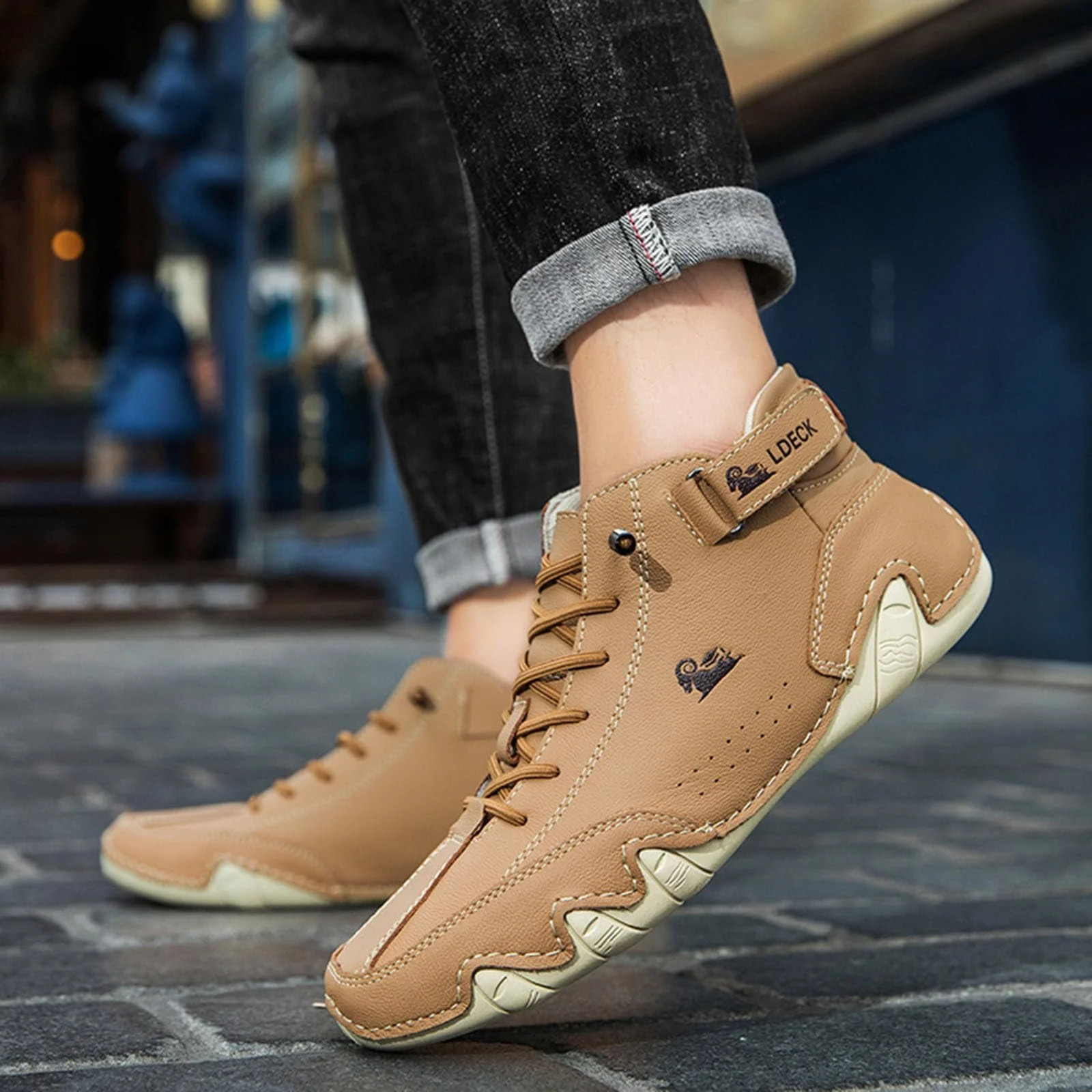 Черевики Barefoot шкіряні високі Alpaca Cowboy італійські водонепроникні, фото №2