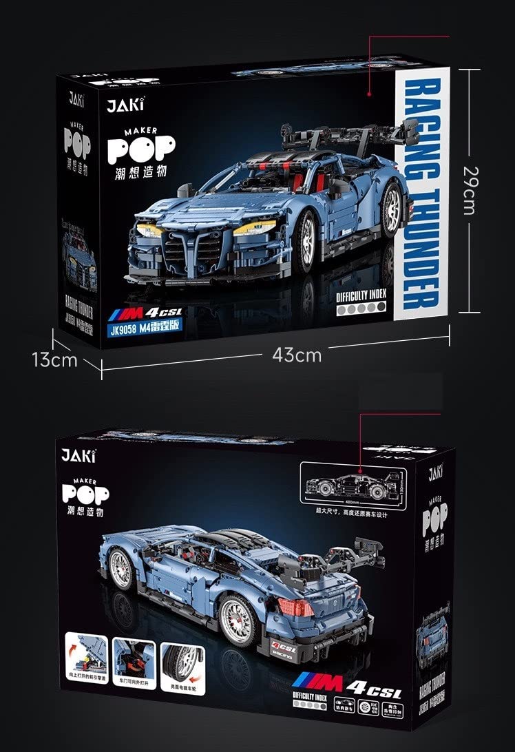 Набор Technic BMW M4 CSL 1:10 с Power Functions 2280 Части MOC Зажимные блоки, фото №1