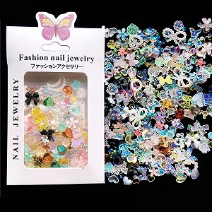 3D Украшения для ногтей Разные цвета Aurora Бабочка Стразы для ногтей Блеск и сияние - Фото 1