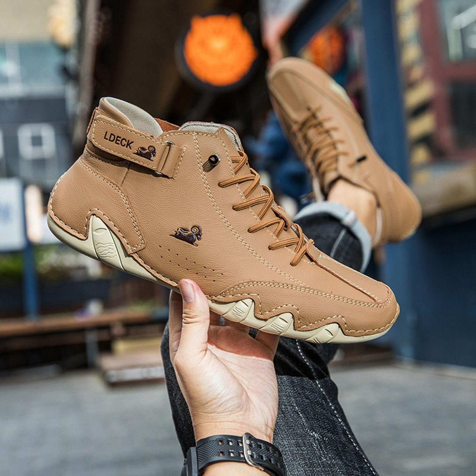 Черевики Barefoot шкіряні високі Alpaca Cowboy італійські водонепроникні, фото №4