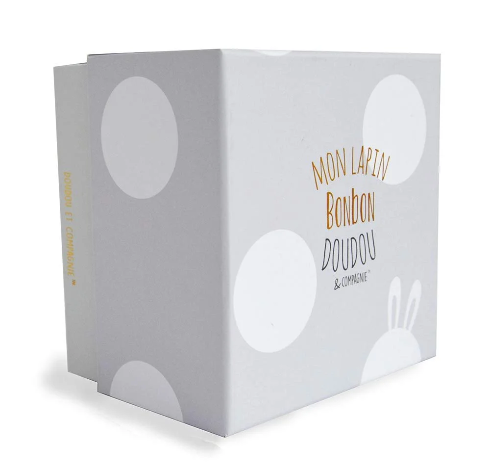 Плюшевая игрушка Doudou et Compagnie Bonbon 30 см Кролик в коробке Коричневый, фото №3 Плюшевая игрушка Doudou et Compagnie Bonbon 30 см Кролик в коробке Коричневый, фото №3